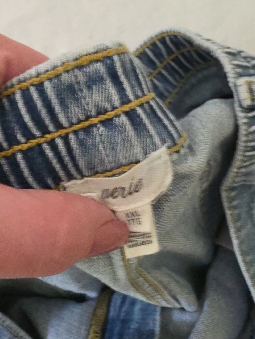 aerie Light Blue Distressed Denim Shorts - Picture 2 of 5